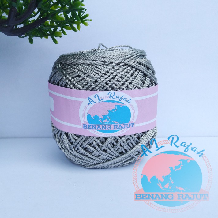 ALRAFAH ALSTORE - BENANG RAJUT SILVER POLY KILAP