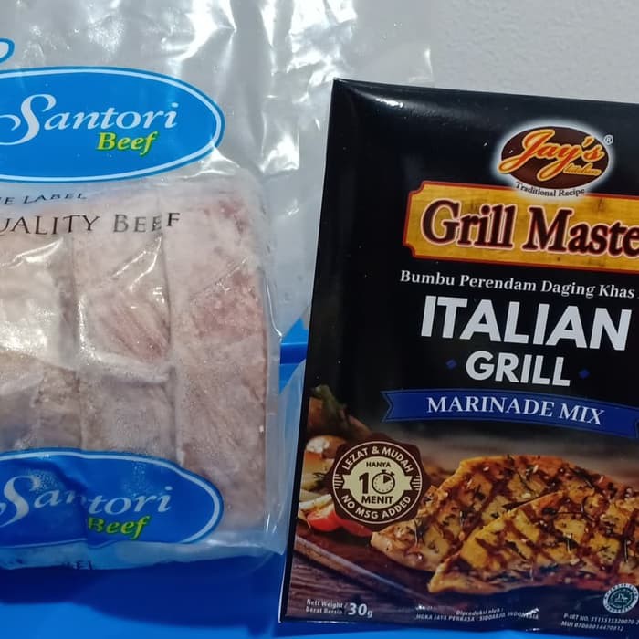

Wagyu Meltique Meltik Sapi Steak Santori Paket Bumbu Marinade Italian atau Classic BBQ atau Hot Spicy Murah Bisa Pilih Tenderloin atau Striploin isi 5 x 160 gram