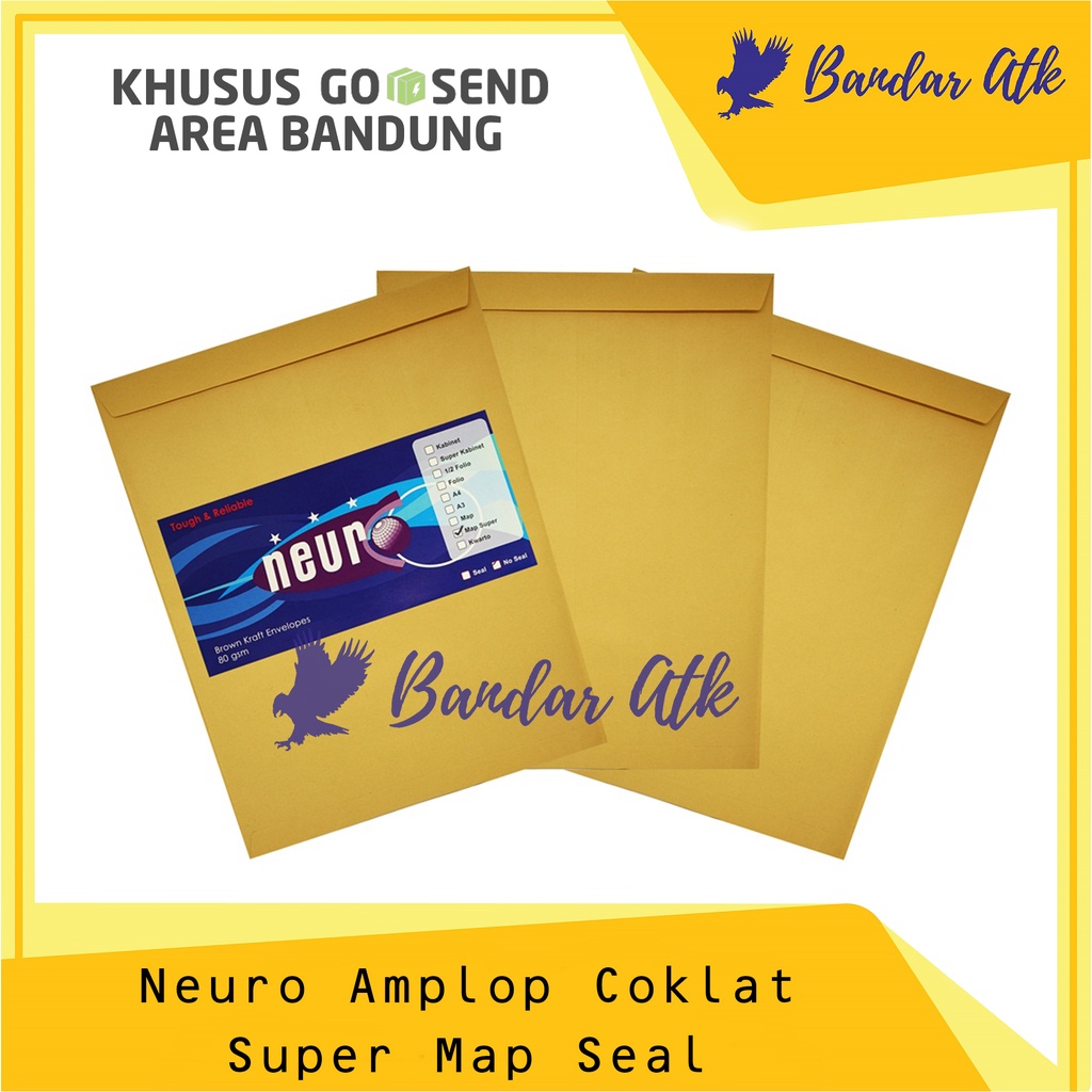 

KHUSUS GOSEND NEURO Amplop Coklat SUPER MAP SEAL - 29 x 39,5 cm [1 PACK]