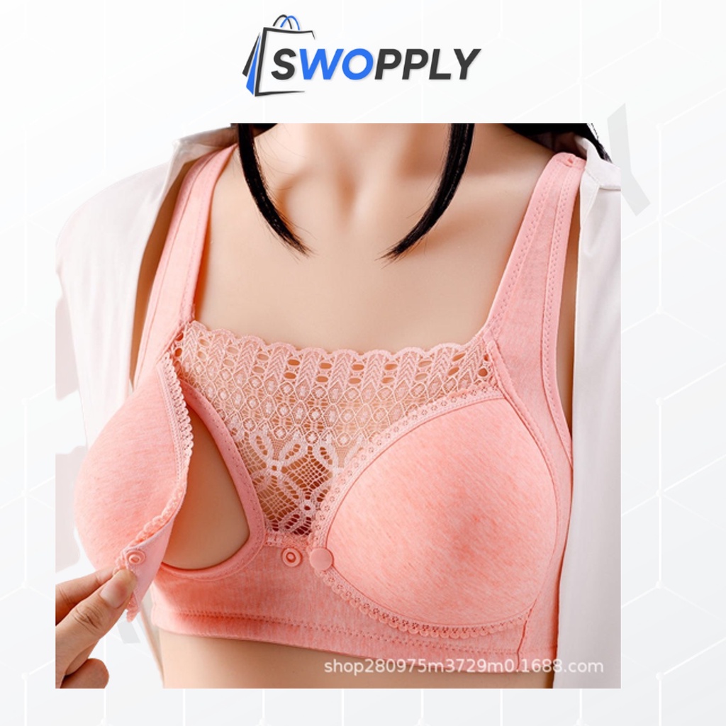 Swopply BRA357 Bra Menyusui Tanpa Kawat Nursing Bra Bra Busui