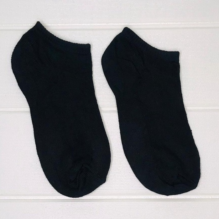 ❤️GTB❤️ Kaos Kaki Pendek Semata Kaki Ankle Cute Short Socks Kaos Kaki Polos-POLOS HITAM