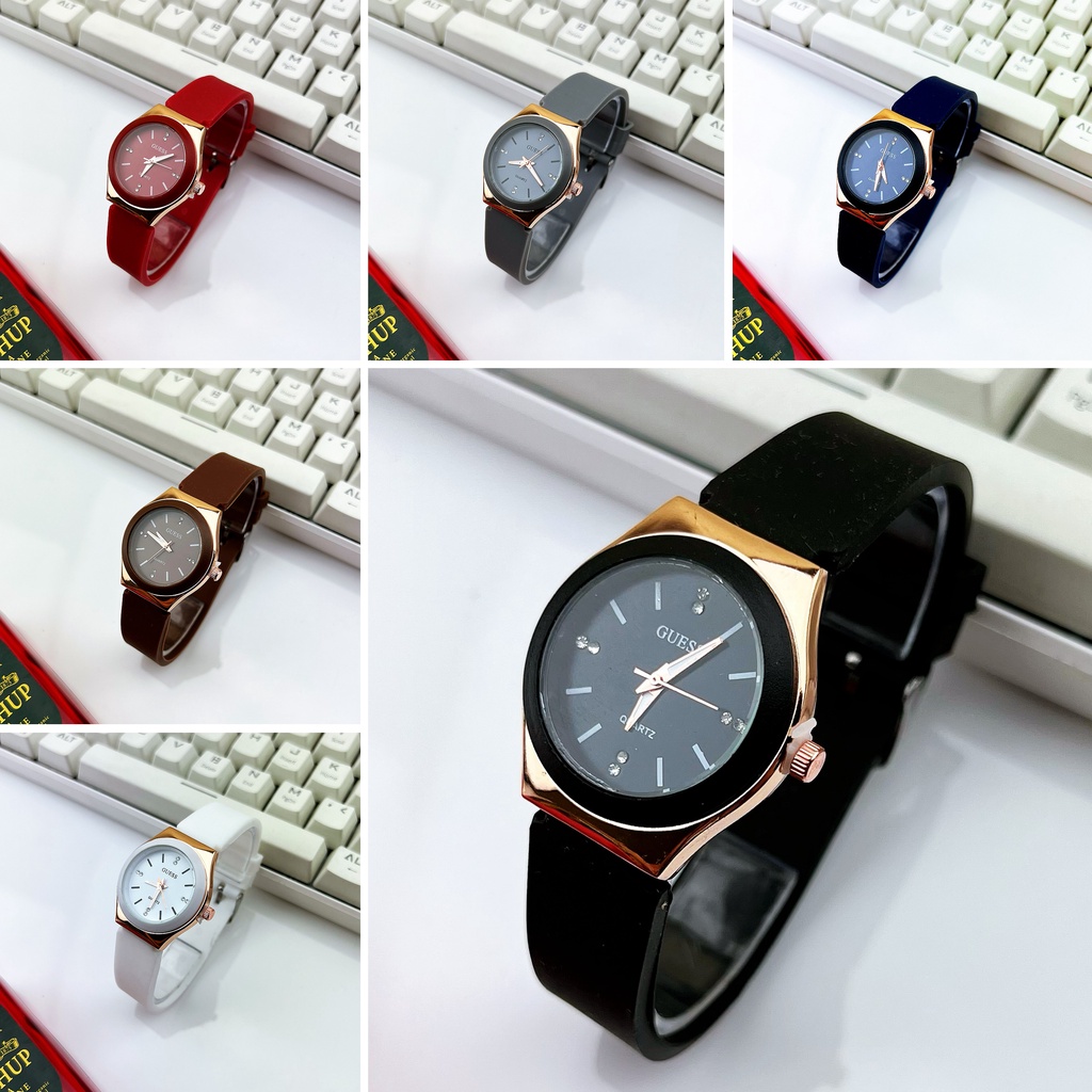 COD✅ Jam Tangan Wanita Karet Gaya Korea Fashion Watch Analog Silikon Harga Murah   S1220