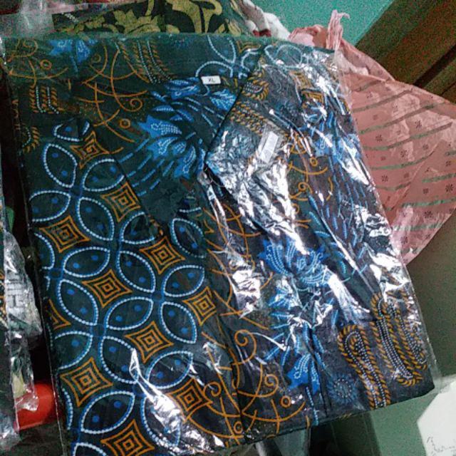 Kemeja Batik Lengan Panjang 021 Risna Batik Hrb026 Hem Batik Murah Seno Sogan Bakung Padi Manggar