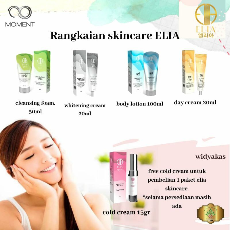 PROMO MOMENT ELIA SKINCARE KOREA 1 PAKET LENGKAP