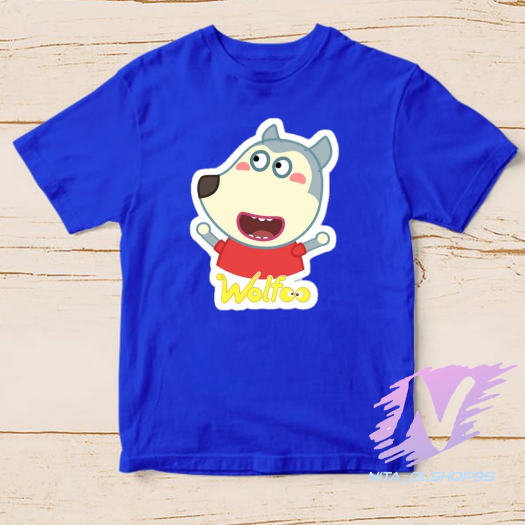 kaos wolfoo baju wolfoo kaos anak wolfo terbaru animasi kartun