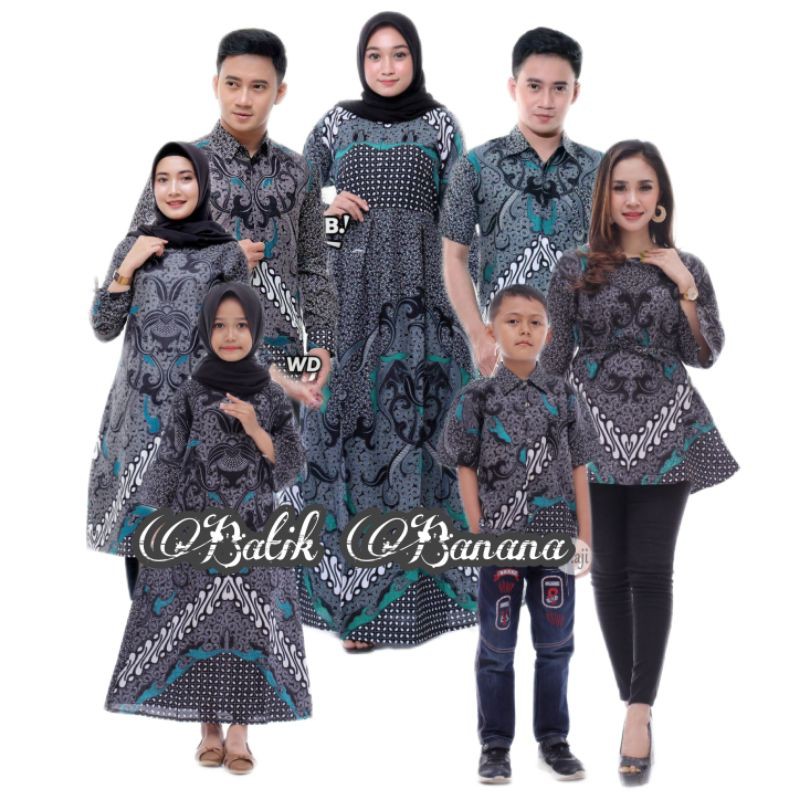 Batik couple keluarga modern terbaru set couple batik keluarga DIMENSI ABU