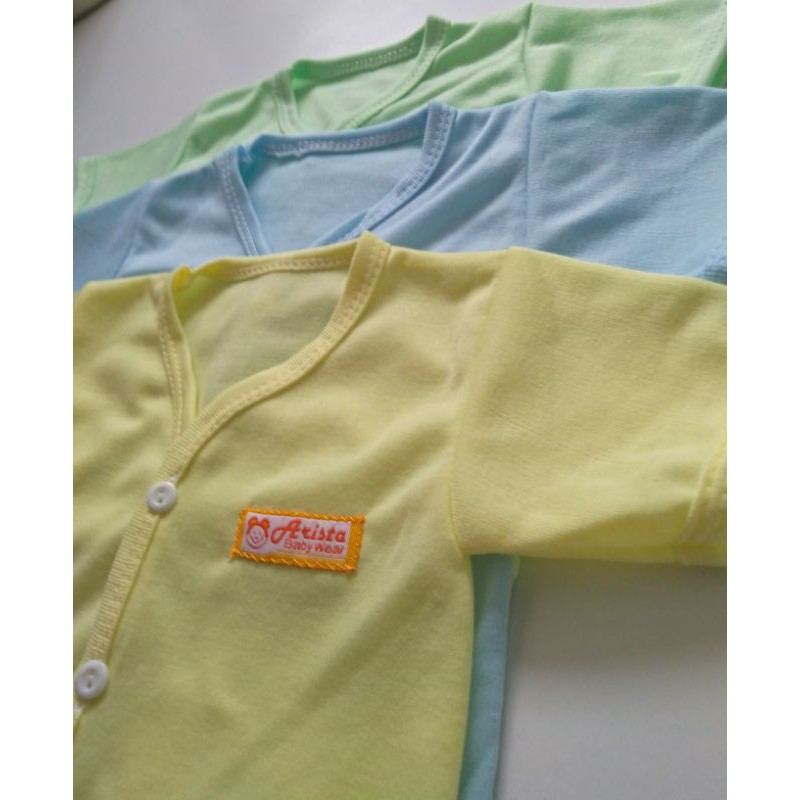 3 pcs Baju bayi polos lengan pendek