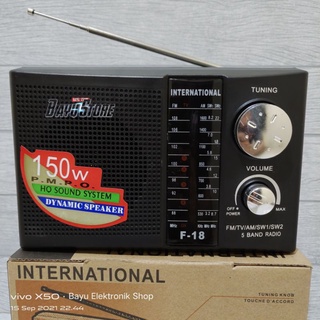 Radio Mitsuyama MS-F18 Radio Portable 5 Band FM/TV/AM/SW1/SW2 Radio Jadul International