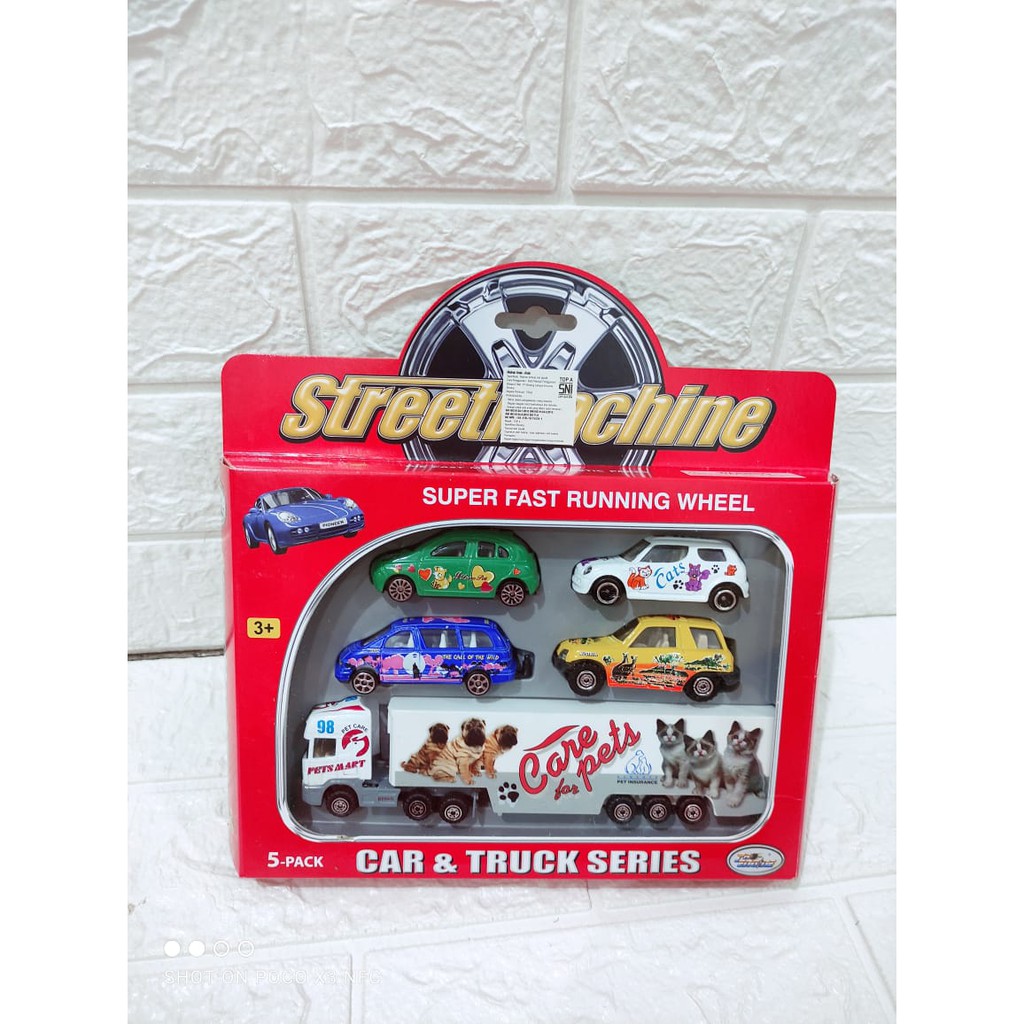 MAINAN ANAK LAKI LAKI TRUCK 5 PCS STREET MACHINE PT2017