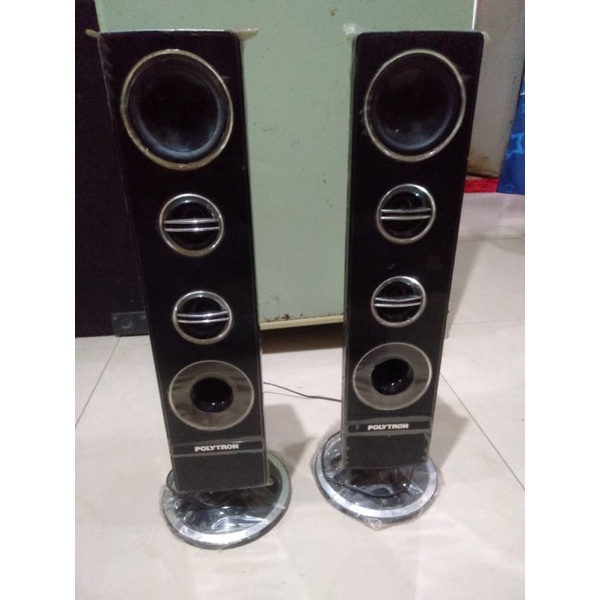 SPEAKER TOWER PASIF BEKAS TV LED POLYTRON 24-32 IN SEPASANG