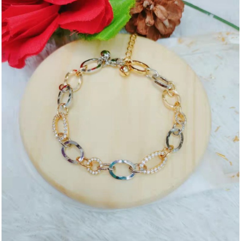 Gelang Xuping Permata Lapis Emas Perhiasan Fashion L62