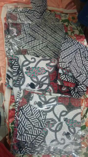 Batik Couple Keluarga • Batik Couple Keluarga Sania Ruffle Ori Ndoro Jowi Morena