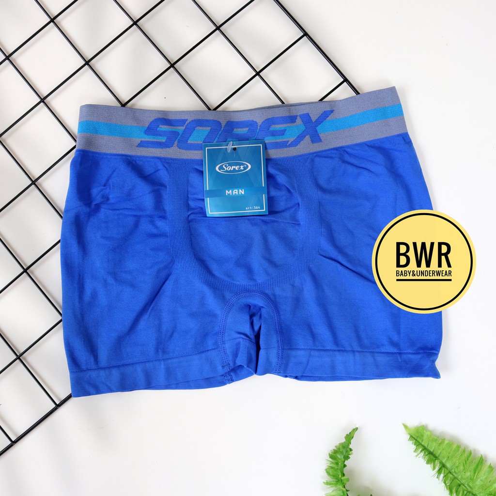 [ 2pc ] Boxer SOREX 364 365 Premium Strech S-XL | Celana Dalam Pria Boxer Elastis Free SIze - Bwr