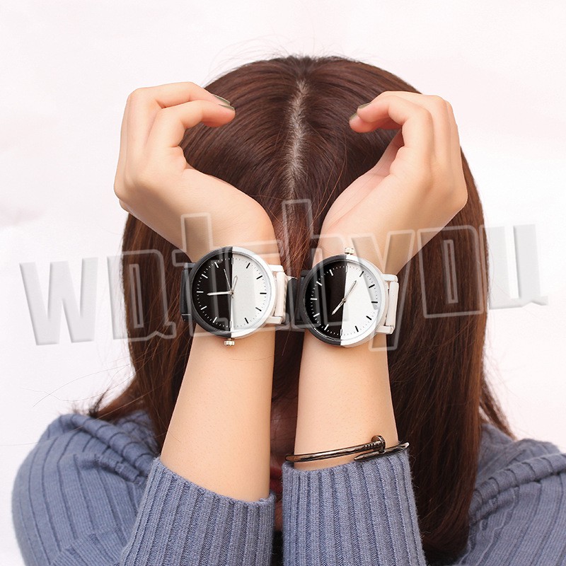 ✨READY✨Jam Tangan Couple A0002 ：Jam tangan couple fashion korea sederhana jam tangan retro jam tangan wanita