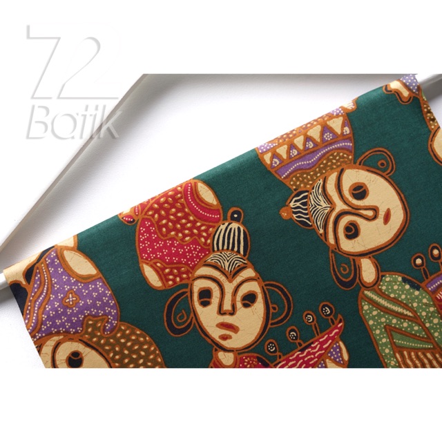 KAIN BATIK PREMIUM Bahan Katun Motif Jamu Gendong Warna Hijau Merah 722758 Cap 72 Jarik Jarit Samping Kebat Panjang Batik Katun Modern Premium Bahan Seragam Batik Pernikahan Kantor Keluarga Murah Kamen Jadi Batik Bali Lembaran