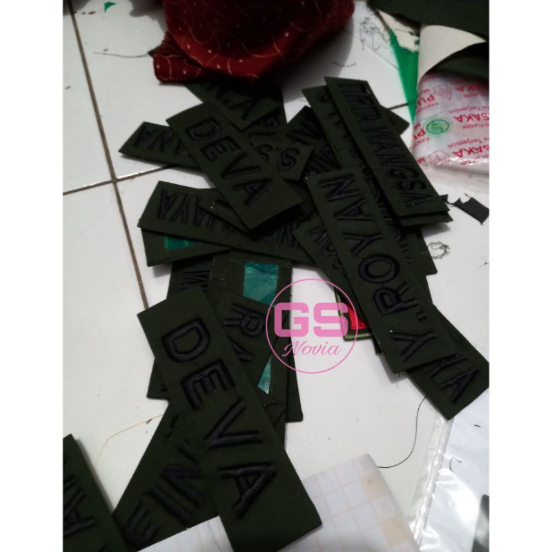 Papan Nama TNI AD Bordir