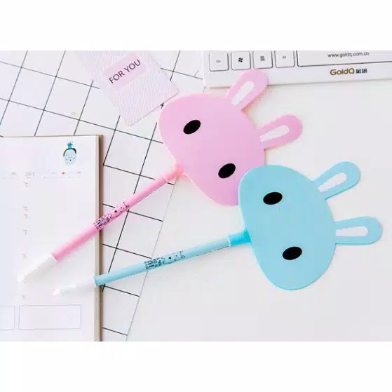 

PC Pena Kipas Kelinci Pena Lucu Bentuk Kipas Pulpen Karakter Rabbit