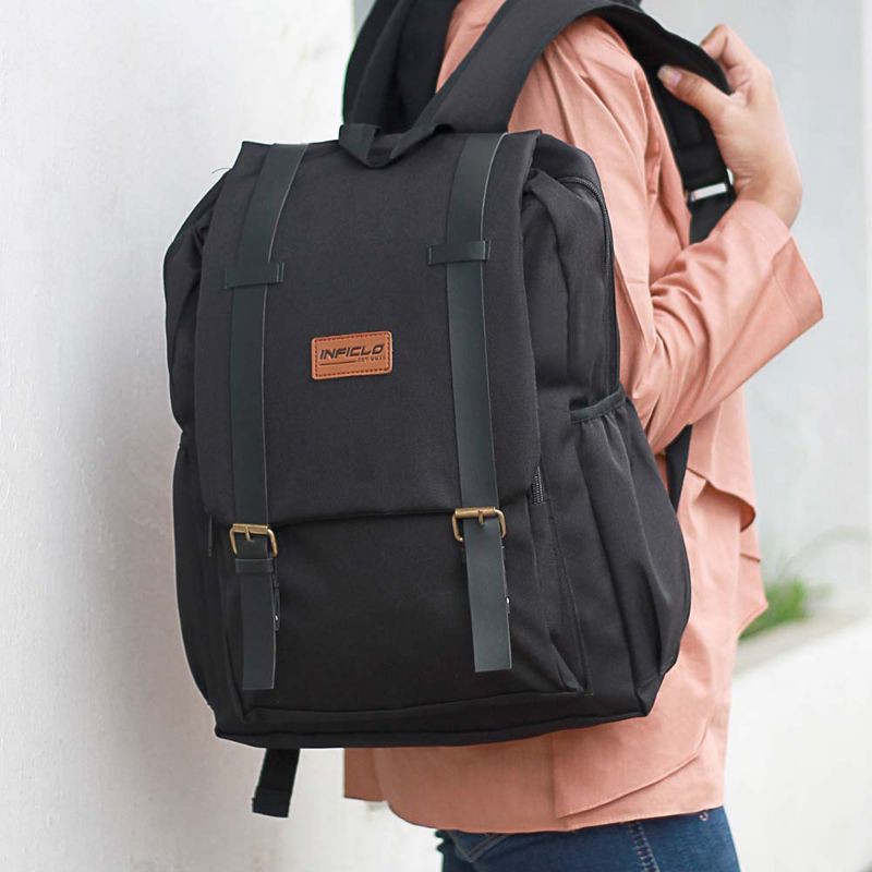 Tas Backpack Ransel Wanita Punggung Cantik Bahan Premium Original Garansi Promo - Hitam