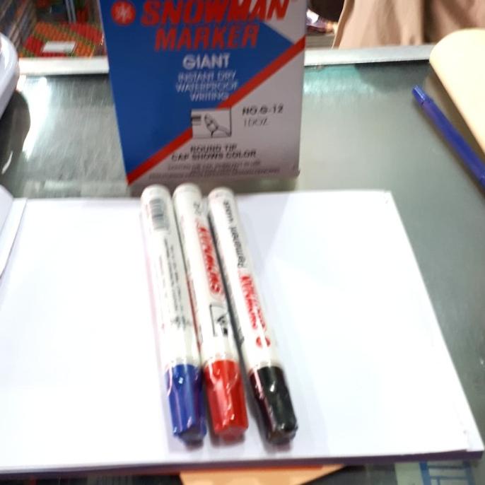 

Office & Stationery | Alat Tulis | Spidol Permanent Snowman | Best Seller