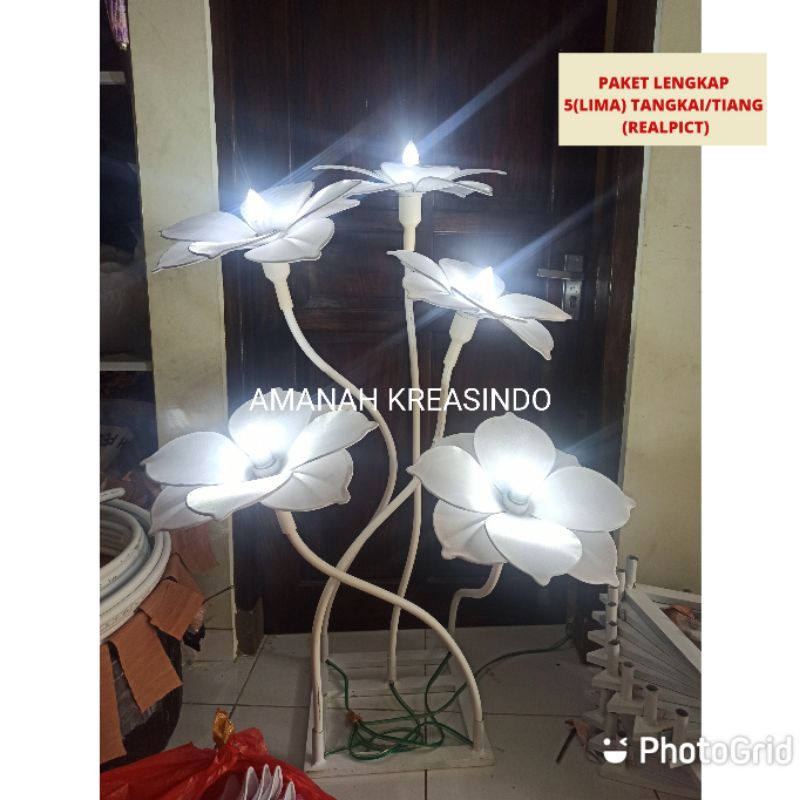 STANDING BUNGA LAMPU DEKORASI