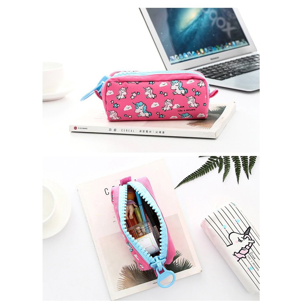 

PC0048 Tempat Pensil / Kawaii Unicorn Big Zipper Large Pencil Case / murah / terlaris