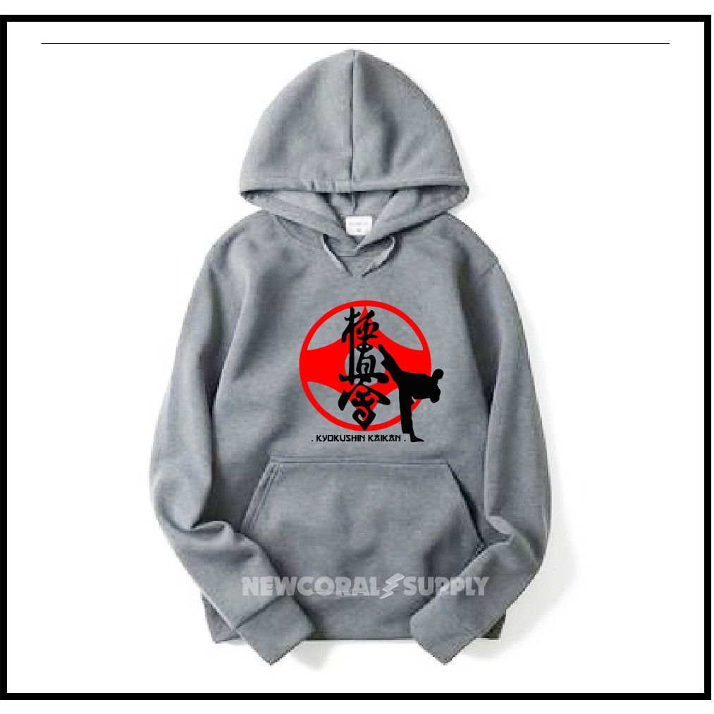 Hoodie Jaket jamper Karate/Kyokushin kaikan Custom Kualitas distro