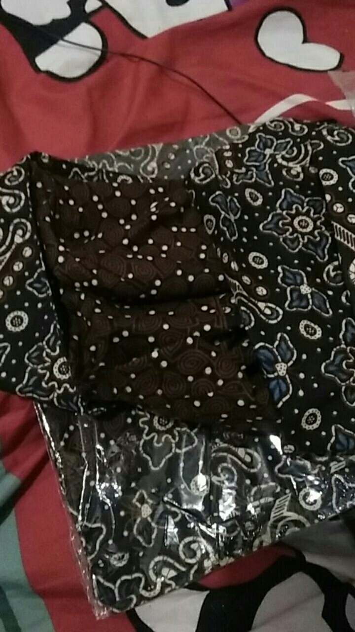 Batik Couple Keluarga Sania Ruffle Ori Ndoro Jowi Dnt Motif Mataram Ht