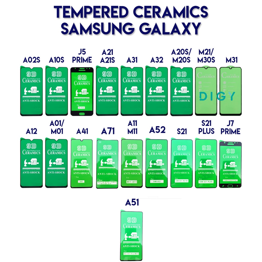 Ceramic Full SAMSUNG A02S A10S J5 PRIME A21 A21S A31 A32 VIVO Y30 Y50 Y15 Y91C Tempered Flexibel