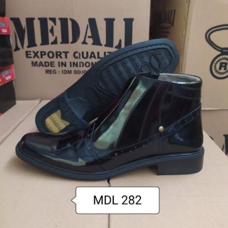 Sepatu kulit pria PDH boots Polri TNI security guard PNS sepatu kerja formal tampil lebih keren