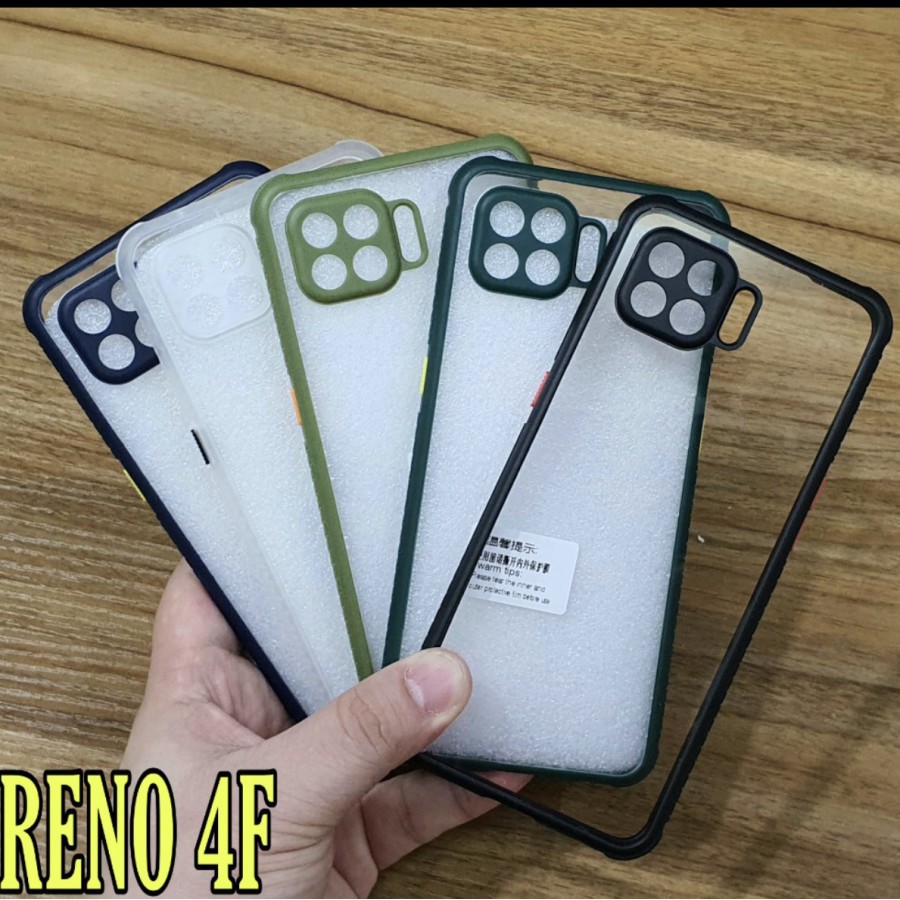 RENO 4F CASE SOFT DOFF HARDCASE CLEAR PROTECT CAMERA FUZE CLEAR BENING