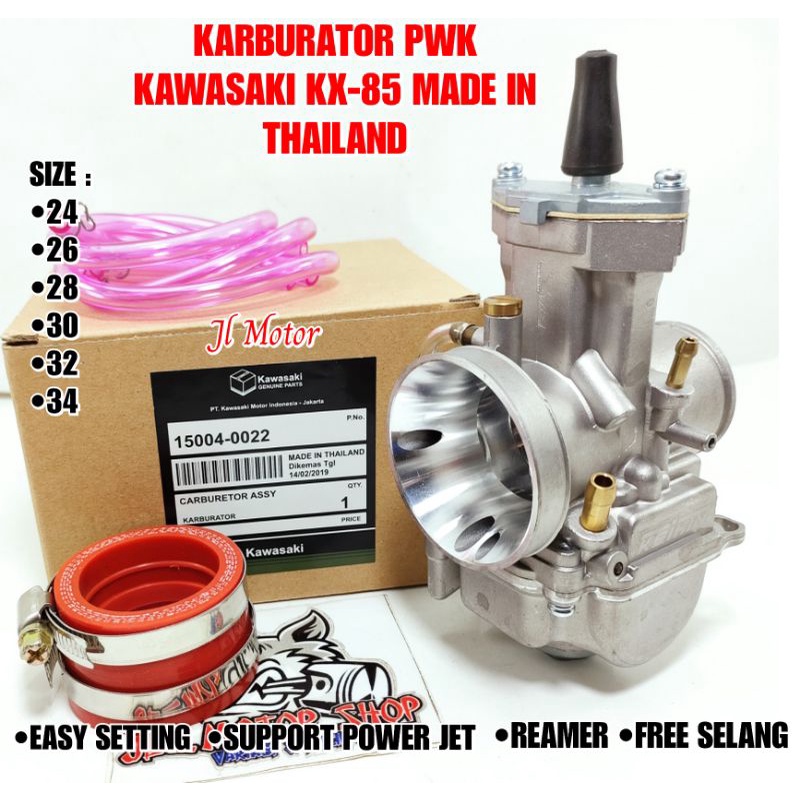 KARBURATOR KARBU PWK 24 26 28 30 32 34 KAWASAKI KX85 KX 85 UNIVERSAL THAILAND EASY SETTING ORIGINAL