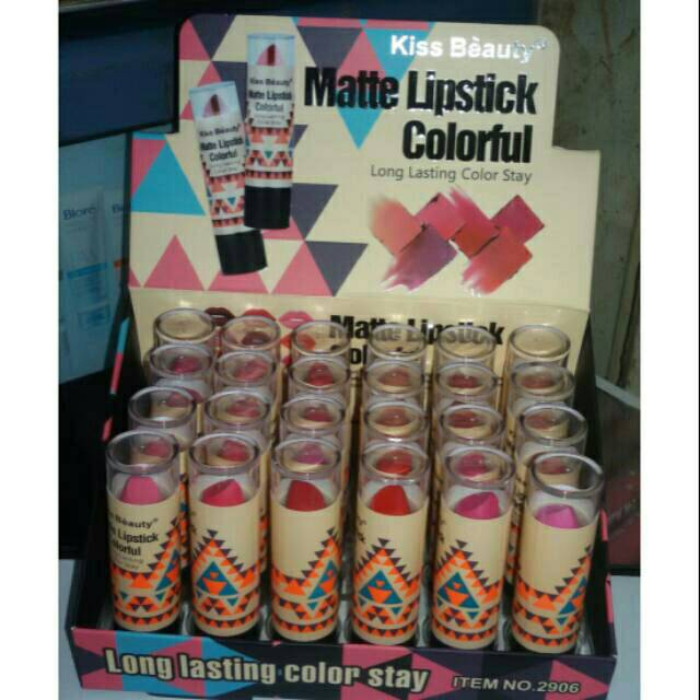 Lip Stick Colorfull Kiss Beauty 24 pcs