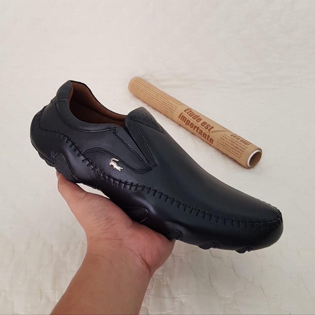 Sepatu Slop Pansus Pria CRDL GURITA Slip On Casual Cowok Kulit Asli Murah Semi Formal Ringan Trendy 