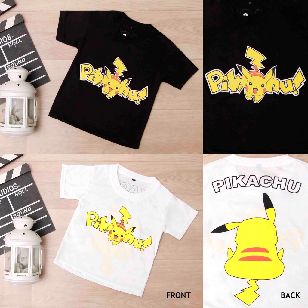 Jikialiang - KAOS ANAK LAKI LAKI &amp; PEREMPUAN USIA 1-8 TAHUN GAMBAR PIKACHU