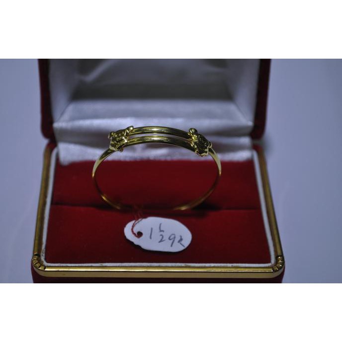 Ready                                 Gratis Ongkir Gelang Emas Kuning Bayi Emas 70% Berat 1.5 Gram.