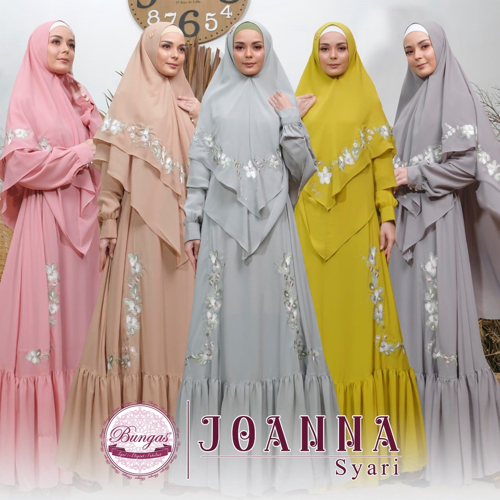 DRESS MUSLIMAH GAMIS BABYDOLL JOANA SYARIE ORIGINAL BUNGAS
