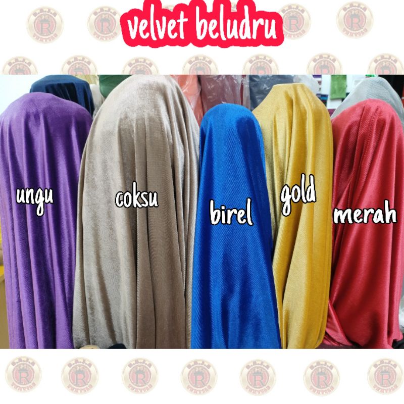 10 RAJATEX.ID Kain velvet beludru premium bahan bludru Stretch grade A kain gaun pengantin kain bulu