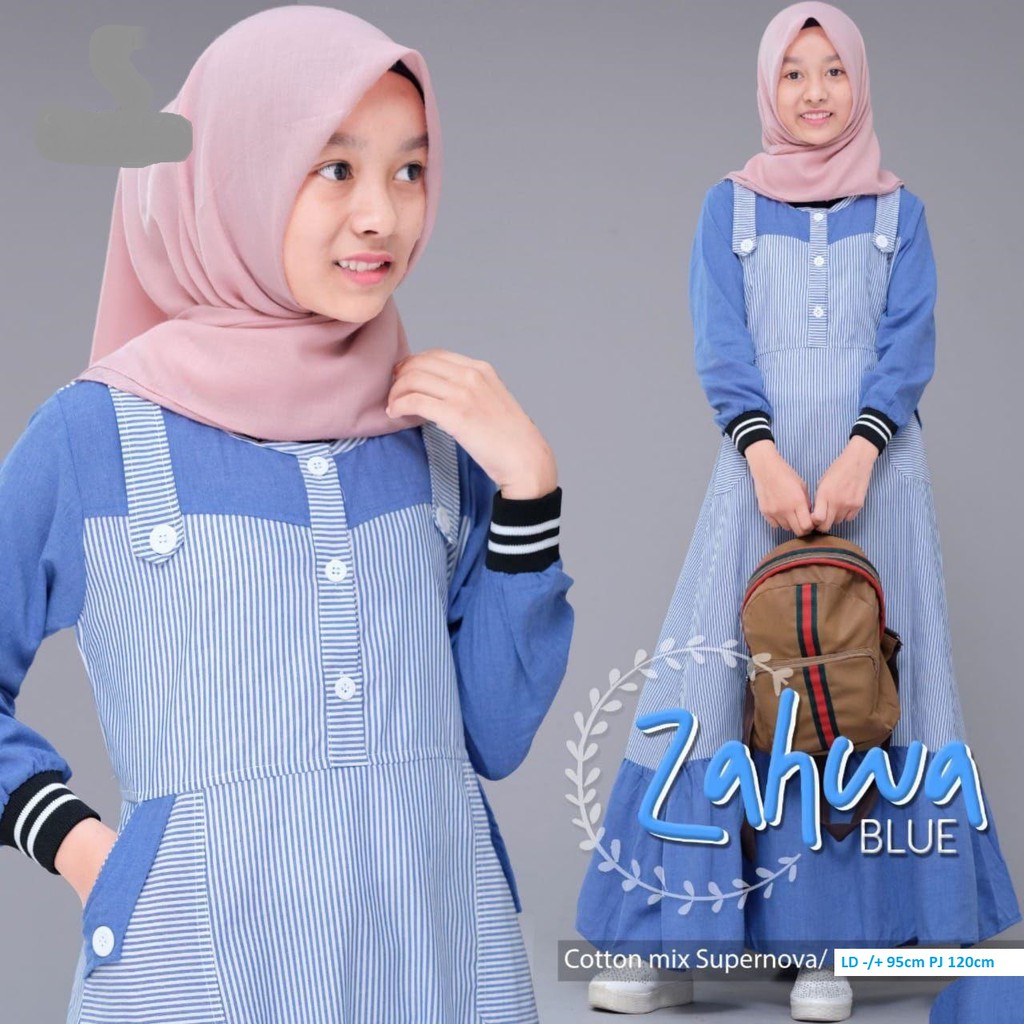 Zahwa Dress Aanak Tanggung | Fashion Muslim | Pakaian Anak | Gamis Anak | Baju ABG | Myta Olshop