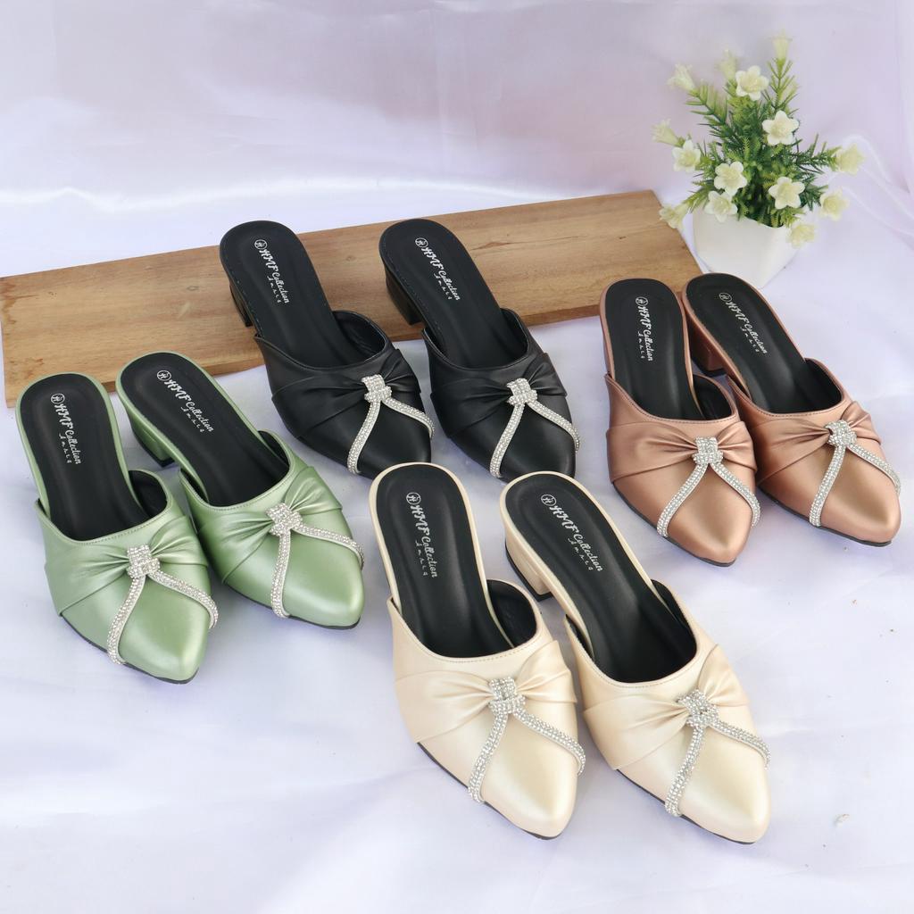 HMF Ikry Sepatu Heels Mules Wanita 3 cm MT13