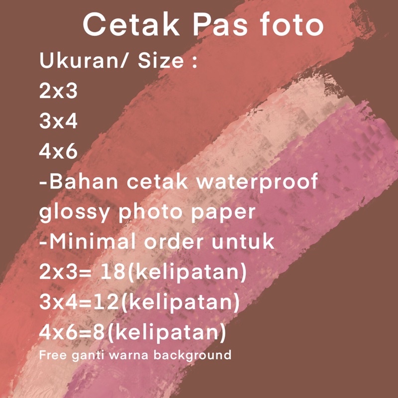 Jual PRINTING PAS FOTO 2x3 3x4 4x6, CETAK KILAT PAS FOTO GRATIS EDIT