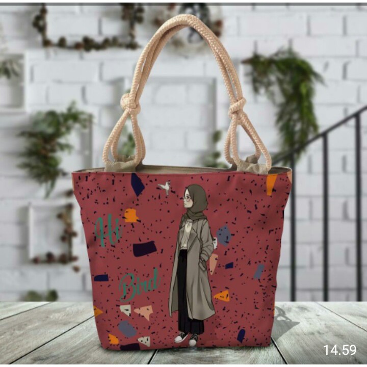 TAS WANITA TOTEBAG TALI SUMBU EDISI MUSLIMAH
