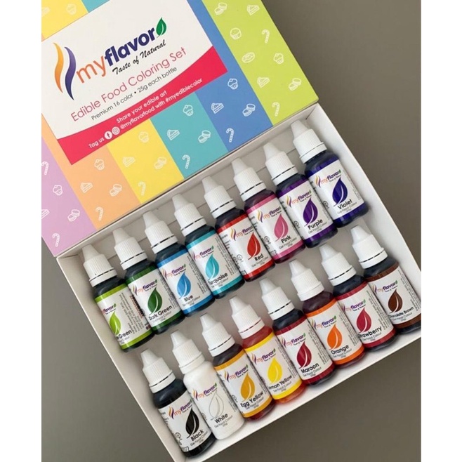 

my flavour halal oil food coloring/ pewarna makanan buttercream