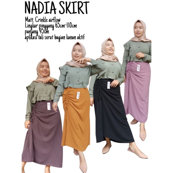 NADIA SKIRT / ROK CRINKLE SERUT / MAXI CRINKLE / ROK SERUT KEKINIAN / ROK CRINKLE AIRFLOW TRANDY
