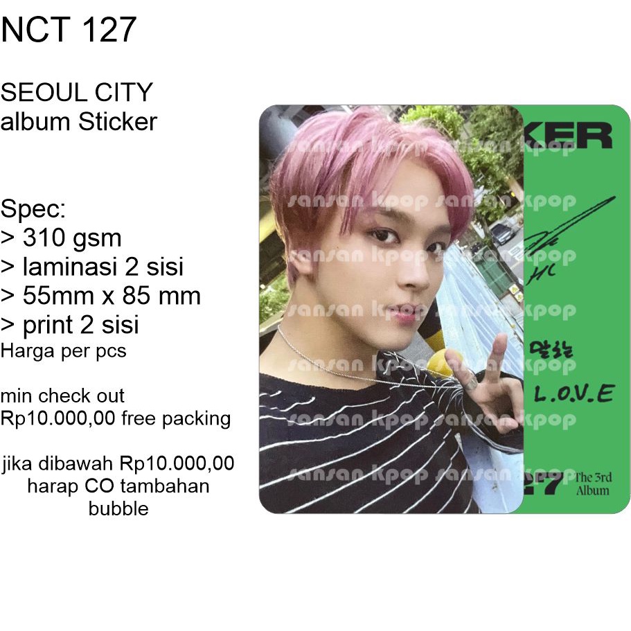 photocard nct 127 SEOUL CITY VER. UNOFFICIAL