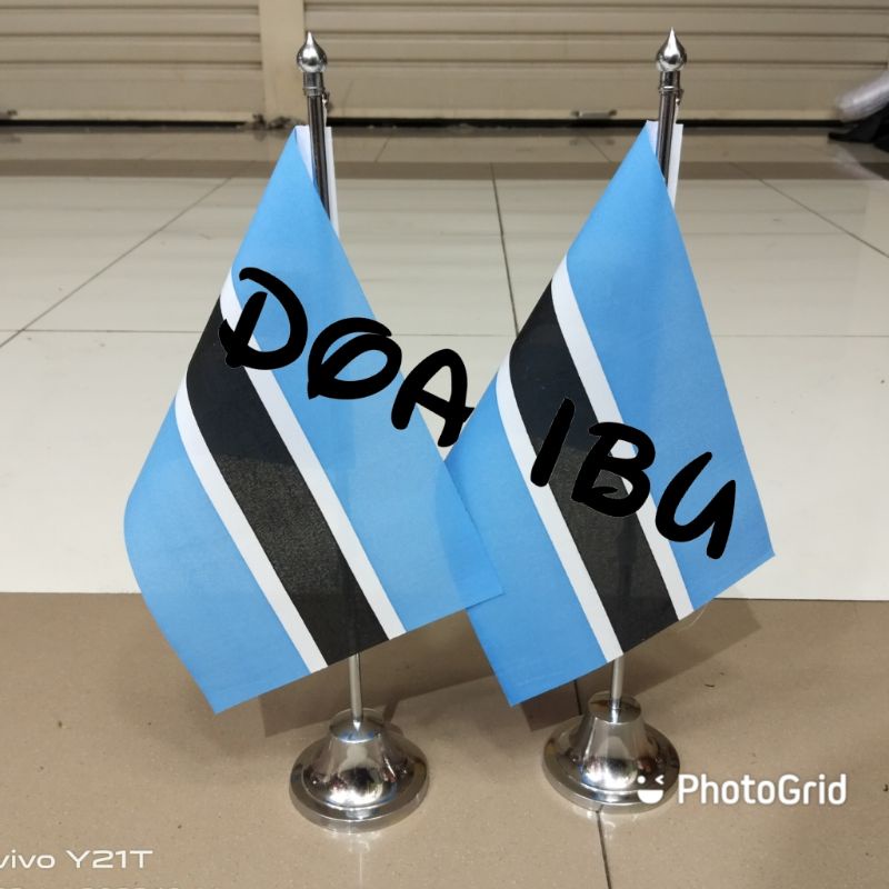 

best seller tiang stenlis meja+bendera BOTSWANA ready stock
