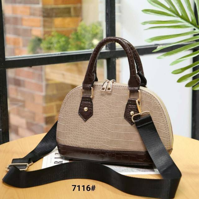 Tas Selempang Import Terbaru Alma Croco 4 Warna