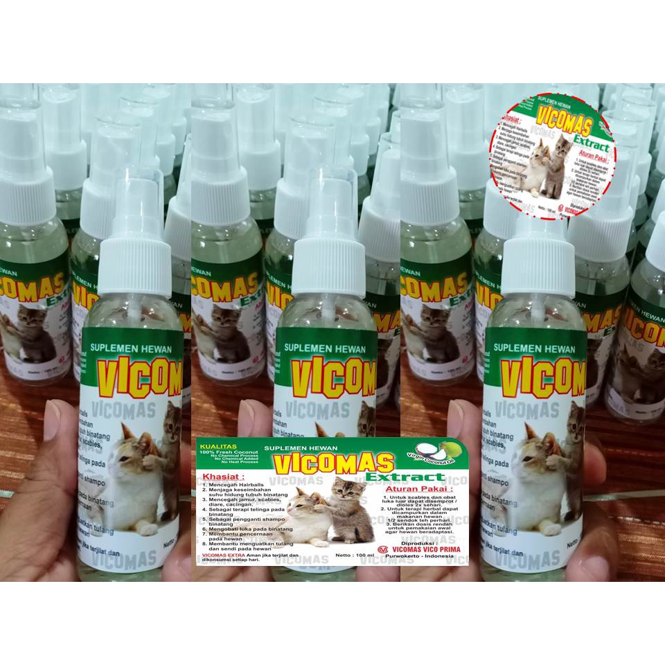 Obat Kucing Pup Berdarah | Vco Vicomas Extract Spray 100ml