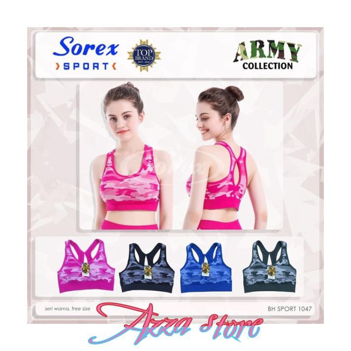 AZ392 Sport Bra Army Bh Olahraga Gym Yoga Fitness Bh Olahraga Original SOREX Sport Bra Motif Army