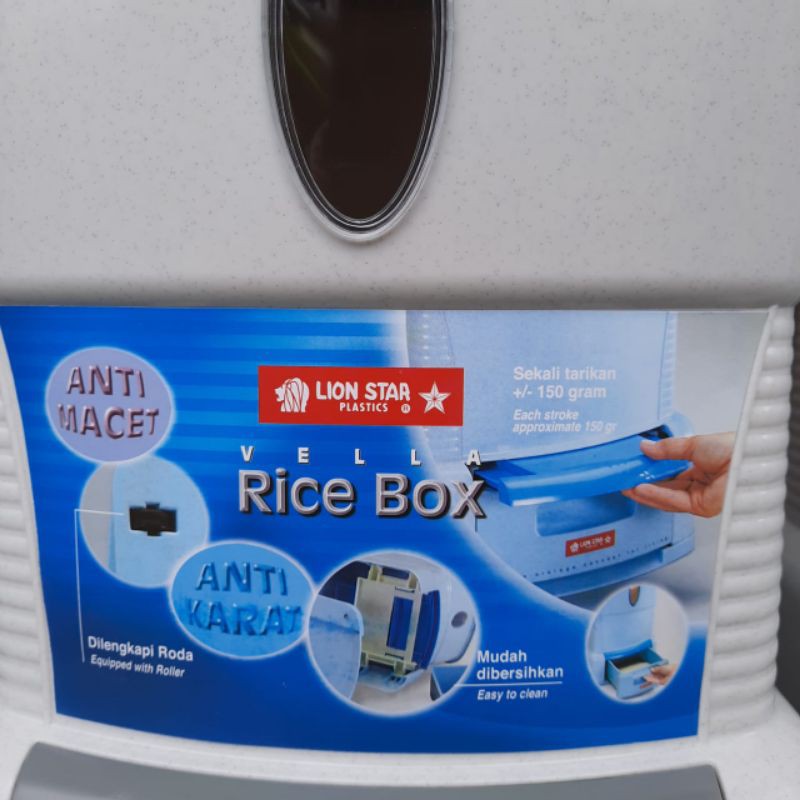 Tempat Beras /Vella Rice Box 14-23 Kg LION STAR