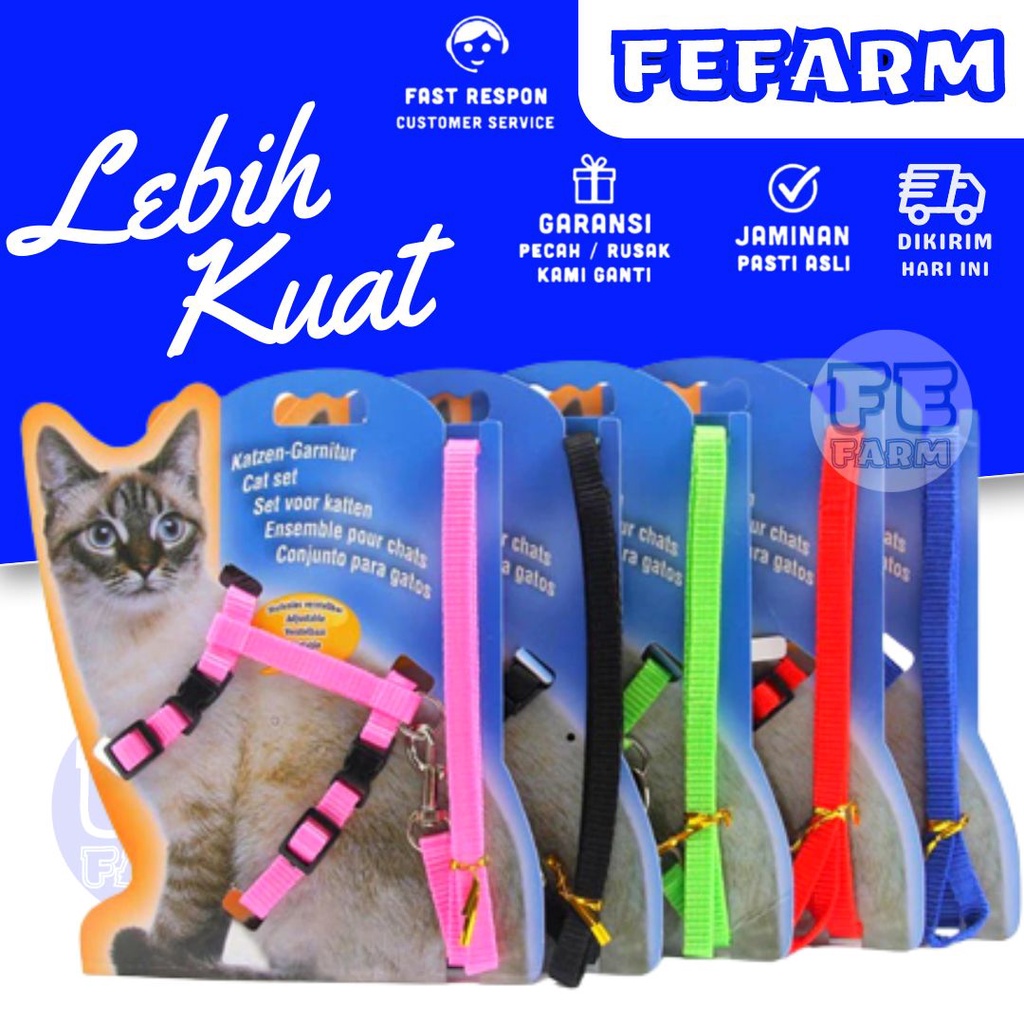 HARNESS H TALI TUNTUN KUCING - HARNEST HARNES KUCING CAT FEFARM